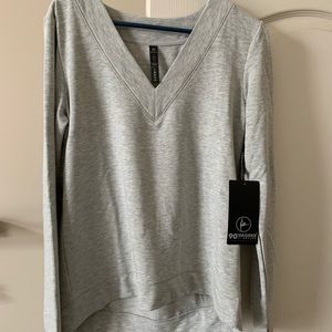 Comfy gray v neck sweatshirt